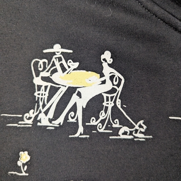 Koret ladies full zip jacket medium with darling French scenes throughout - Picture 4 of 14